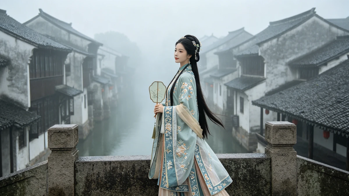 古风风格美女生成示例1