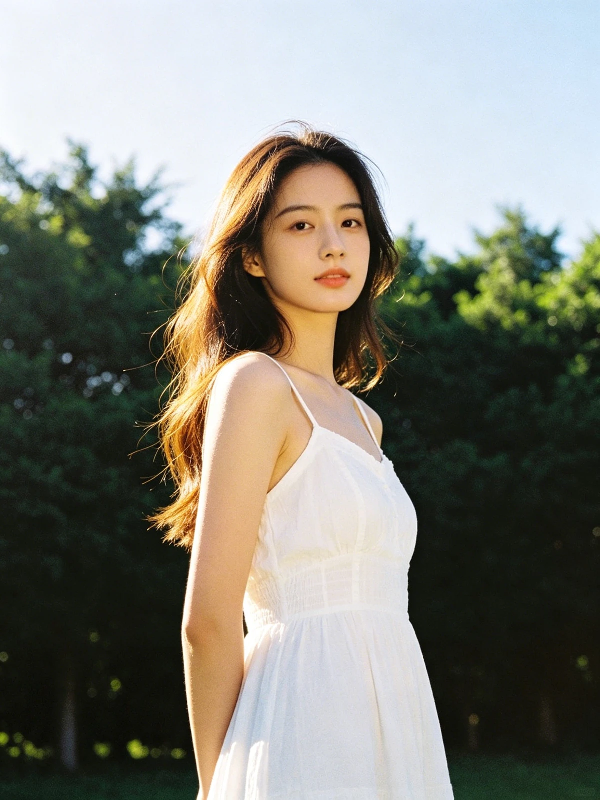 证件照原图室外背景前示例照片